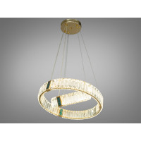 Подвесная светодиодная люстра кольца с хрусталем в стиле модерн Diasha 81028-500+300G