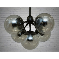 Люстра молекула в стиле лофт со стеклянным плафоном Diasha HXD8055BK