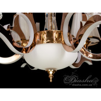 Люстра классичесская с подсветкой в зал спальню кухню 24W Diasha 8329/6G3000K