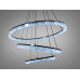 Підвісна LED люстра кільця біла 220 Вт 38-40 м² Diasha 1712/800+600+400BK