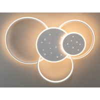 Сучасна стельова світлодіодна люстра кільця з пультом, 100Вт, біла Diasha 2447WHdimmer