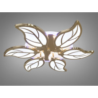 Світлодіодна люстра смарт світильник з пультом dimmer, 105W, золото Diasha 8028/6GLED3colordimmer