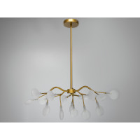 Люстра декоративная  18 лампочки, золота люстра Diasha 886-18AGD