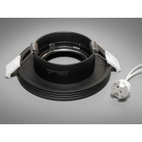 Якісний круглий точковий світильник серія "Аluminium", чорного кольору Diasha PR-13-BK