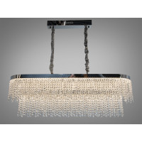 Люстра підвісна кришталева Diasha 376 хром овальна LED 250 Вт Diasha 376-L1000x300CH