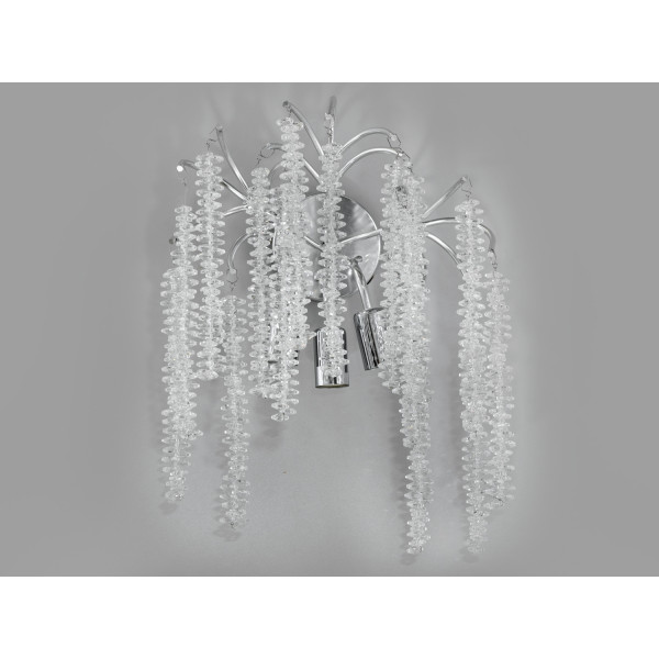 Світильник сателіт до кришталевих люстр "Гліцинія" на 3 лампи, хром Diasha 605-3WCH