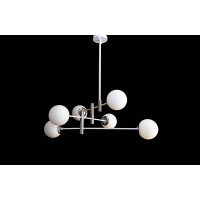 Люстра молекула в стиле лофт со стеклянным плафоном Linisoln 8139-6