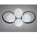 Стельова LED люстра чорна 4+2 з пультом 81 Вт CCT Diasha 9098/4+2BK