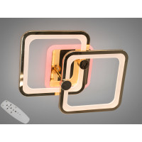 Світлодіодна люстра смарт світильник з пультом, димером, 50W, золото Diasha 8208/2GLED3colordimmer