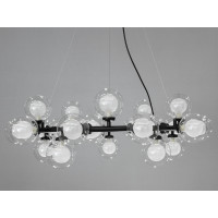 Стильна підвісна люстра Бульбашки в стилі Loft, 25 ламп, чорна Diasha LQ7061/25BK