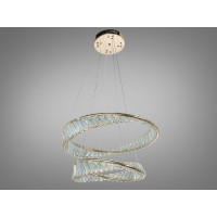 Світлодіодна люстра підвісна 2 кільця золото 86 Вт Diasha D8812/600+400BG