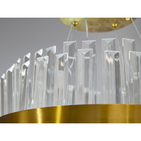 Неповторна підвісна кришталева лед люстра в кухню, 80Вт, бронза Diasha 840/400BR