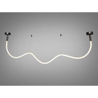 Сучасна підвісна світлодіодна люстра Шланг, 22W, чорний хром Diasha 9610-2000BHR