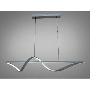 Якісна підвісна лінійна діодна люстра над барною стійкою, 44Вт, сіра Diasha 2362-100GR