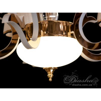 Заворожлива класична люстра з ріжками, що світяться 25W/4100K, золото Diasha 8329/5G4100K