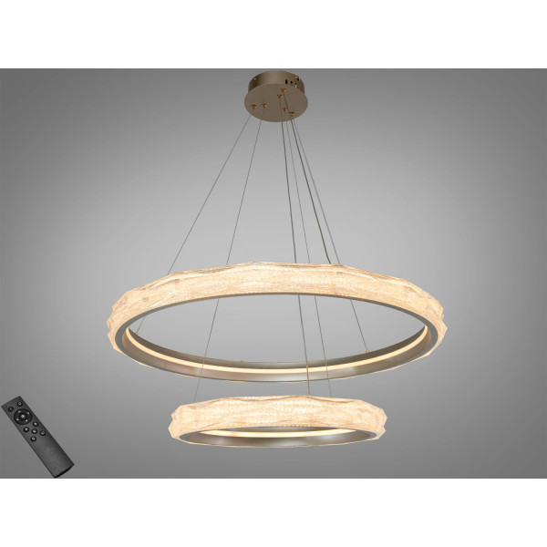 Кришталева світлодіодна люстра-підвіс, 60W Diasha 583-800+500G