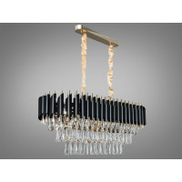 Люстра над столом 8 ламп Diasha 9001-800x300BK+SGD