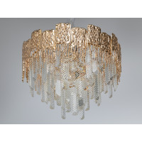 Вражаюча підвісна кришталева люстра, 11 ламп, золото Diasha D888-500G