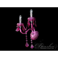 Недороге бра із кольорового акрилу в класичному стилі, на дві лампи Е14 Diasha 1004/2M-HR