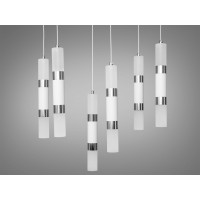 Світлодіодна люстра Diasha 1015-6CR+WH хром білий 48W підвіс Diasha 1015/6CR+WH