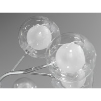 Люстра в зал 45 лампочки, хром сатин Diasha Y889-45BSL