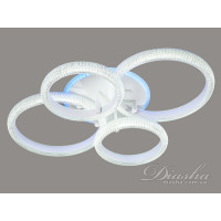Стельова LED-люстра з диммером і підсвічуванням, 95W Diasha MX77011/2+2WHLED3colordimmer