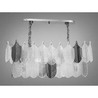 Захоплююча люстра підвіс "Пір`яча вишуканість" овальної форми, хром Diasha 9010/L950HR
