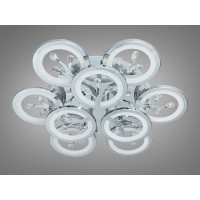Чорна світлодіодна люстра з пультом, диммером, підсвіткою, 90W Diasha 8135/6+3HRLED3colordimmer