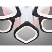 Led люстра в зал до 17 метров цвет чорный Diasha S8073/3+3BKLED3colordimmer