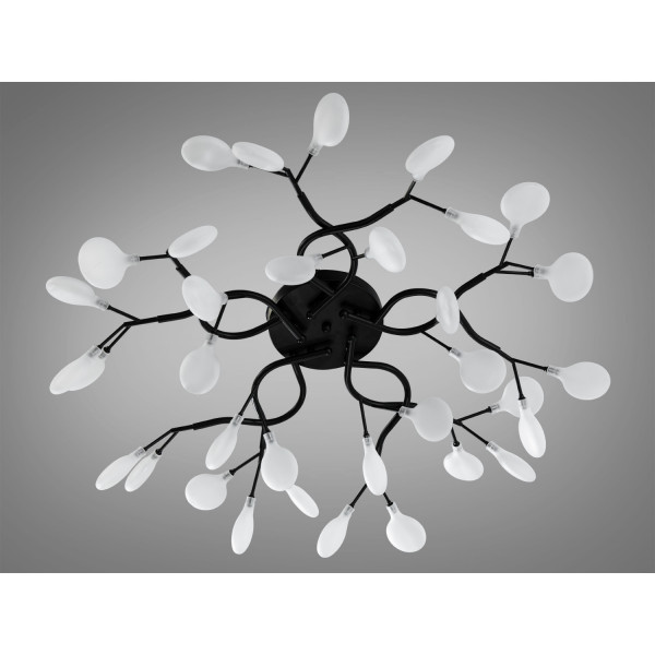 Контрастна люстра під стелю в спальню "Світлячок", 35 ламп, чорна Diasha X890-35ABK Контрастна люстра під стелю в спальню "Світлячок", 35 ламп, чорна Diasha X890-35ABK