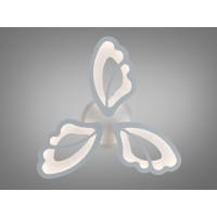 Стельова люстра LED біла 50Вт пульт 3 модулі Diasha 8166/3WHLED3colordimmer