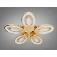 Стельова LED люстра хром 60Вт пульт 3 кільця Diasha 2528/5GLED3colordimmer