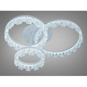 Люстра стельова LED Diasha MX78204 біла 87 Вт кільця з акрилу Diasha MX78204/1+1+1WH