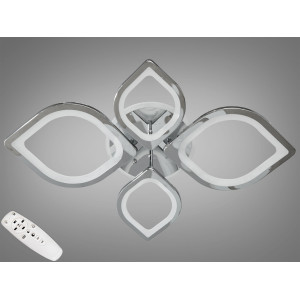Світлодіодна люстра смарт світильник з пультом, 105W, хром Diasha 8073/2+2HRLED3colordimmer
