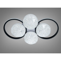 Стельова LED люстра чорна 4+2 з пультом 81 Вт CCT Diasha 9098/4+2BK