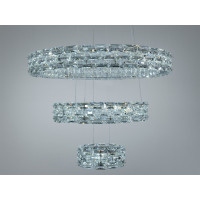 Кришталева світлодіодна люстра-підвіс, 70W Diasha 7896/600+400+200CH