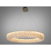Підвісна кришталева люстра Diasha 505 LED хром 48 Вт кільцевий дизайн Diasha 505-800CH