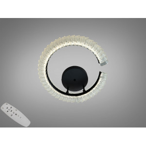 Стельова LED люстра чорна 50W пульт Diasha 2509/500BK