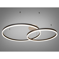 Світлодіодна люстра підвіс з комбінованим освітленням, 100Вт, чорна Diasha D2485-800+600BK