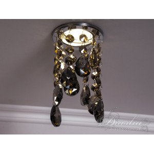 Точковий світильник із кришталевими підвісками Diasha 6019DCH-SM