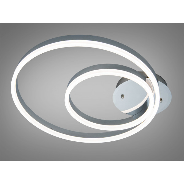 Світлодіодна люстра кільця хром 58 Вт вимикач Diasha 2538HRdimmer