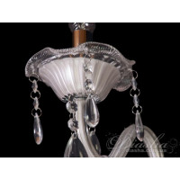 Стильне, якісне, красиве класичне однорожкове бра з білого скла Diasha N8020/1HR