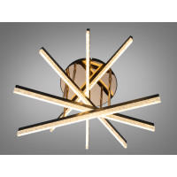 LED люстра стельова чорна 72 Вт 12 м² без пульта Diasha SX1009/5BK