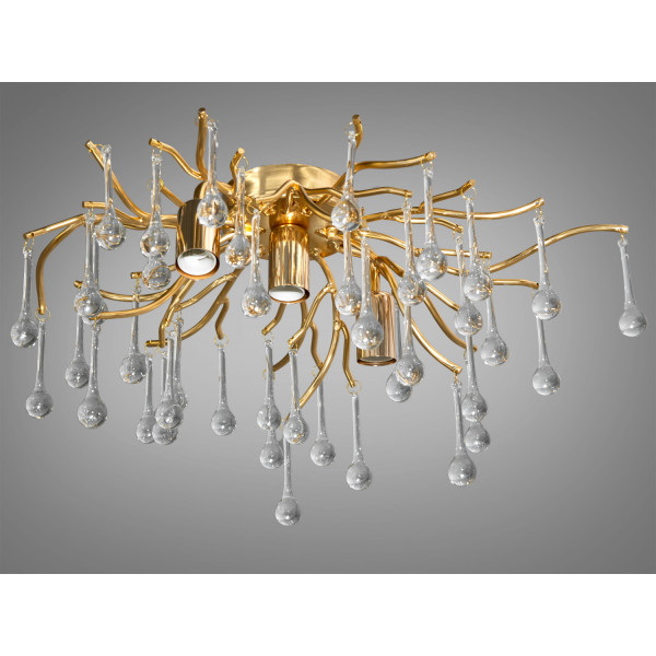 Світильник сателіт до кришталевих люстр з алюмінію, золото Diasha 607-3WGD