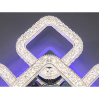Світлодіодна люстра Diasha Серія Квадрати Хром 60W з пультом Diasha S2205/4+1HRLED3colordimmer