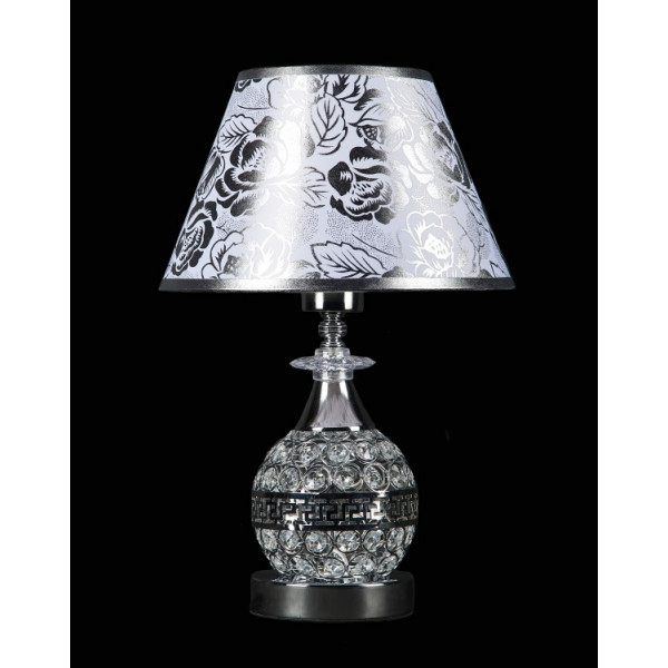 Настольная лампа с абажуром серебро Splendid-Ray 253991