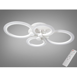 Світлодіодна люстра Diasha 8022 біла 55Вт 4 кільця Diasha A8022/4WH