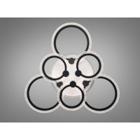 Люстра стельова LED Diasha біла 6 кілець 74W димер Diasha AD8180/3+3BKLED3colordimmer