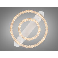 Стельова світлодіодна люстра MX78203 400+200 біла 60W акрилові кільця Diasha MX78203/400+200WH