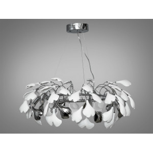 Люстра в стилі арт деко з керамічними елементами на 8 ламп, хром Diasha 7162-8PHR